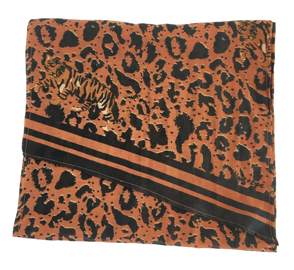 Wandering Tiger | Silk Scarf