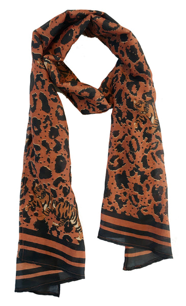 Wandering Tiger | Silk Scarf