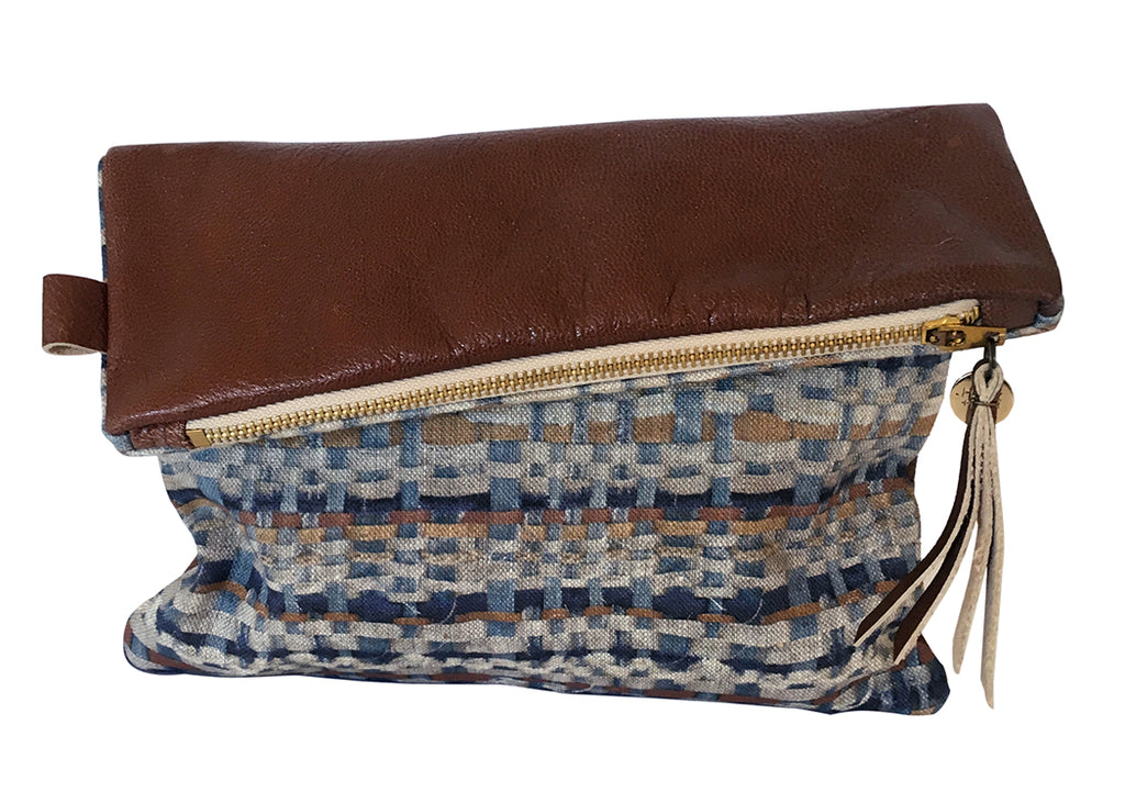 Denim Weave | Reversible Clutch