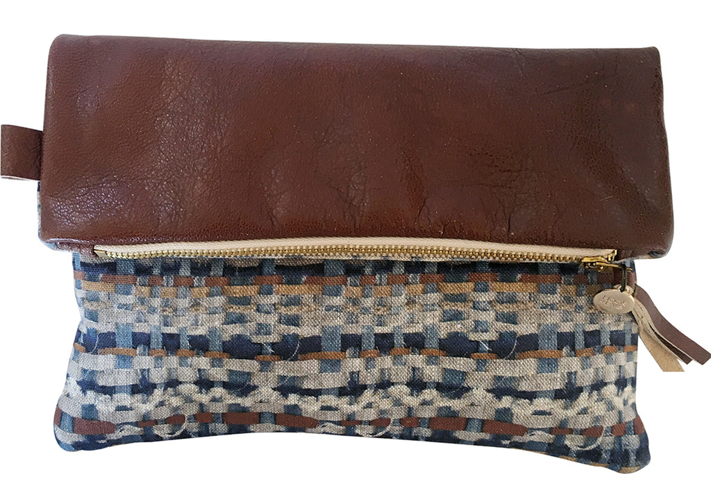 Denim Weave | Reversible Clutch