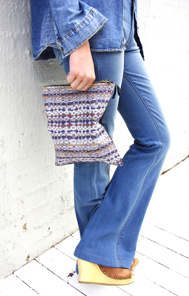 Denim Weave | Reversible Clutch
