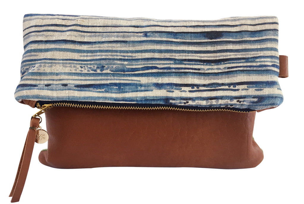 Monstera Blue | Reversible Clutch