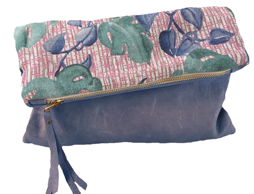 Monstera Pink | Reversible clutch