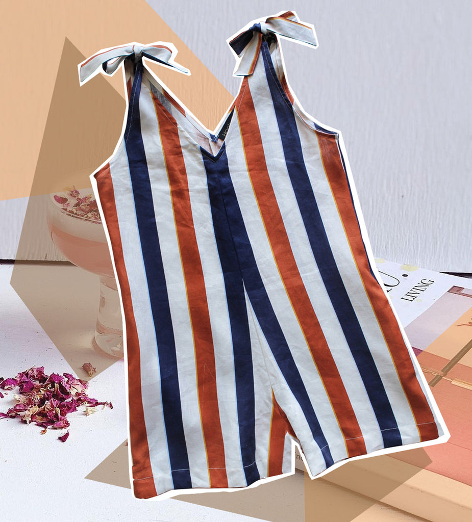 Jinkie Playsuit | Stripe Print