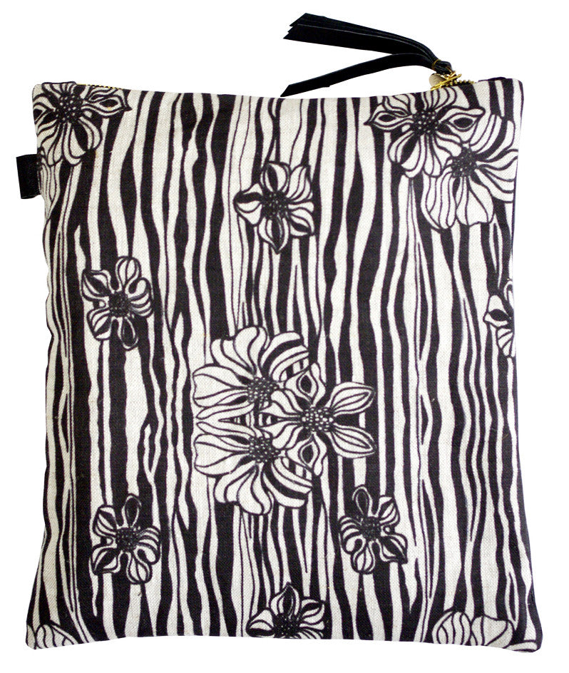 Floral Stripe | Reversible Clutch