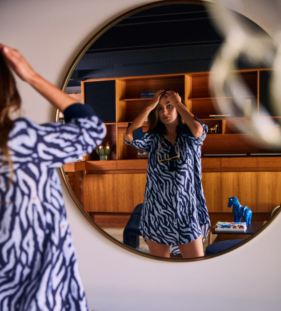 Night Lights Shirt Dress | Zebra